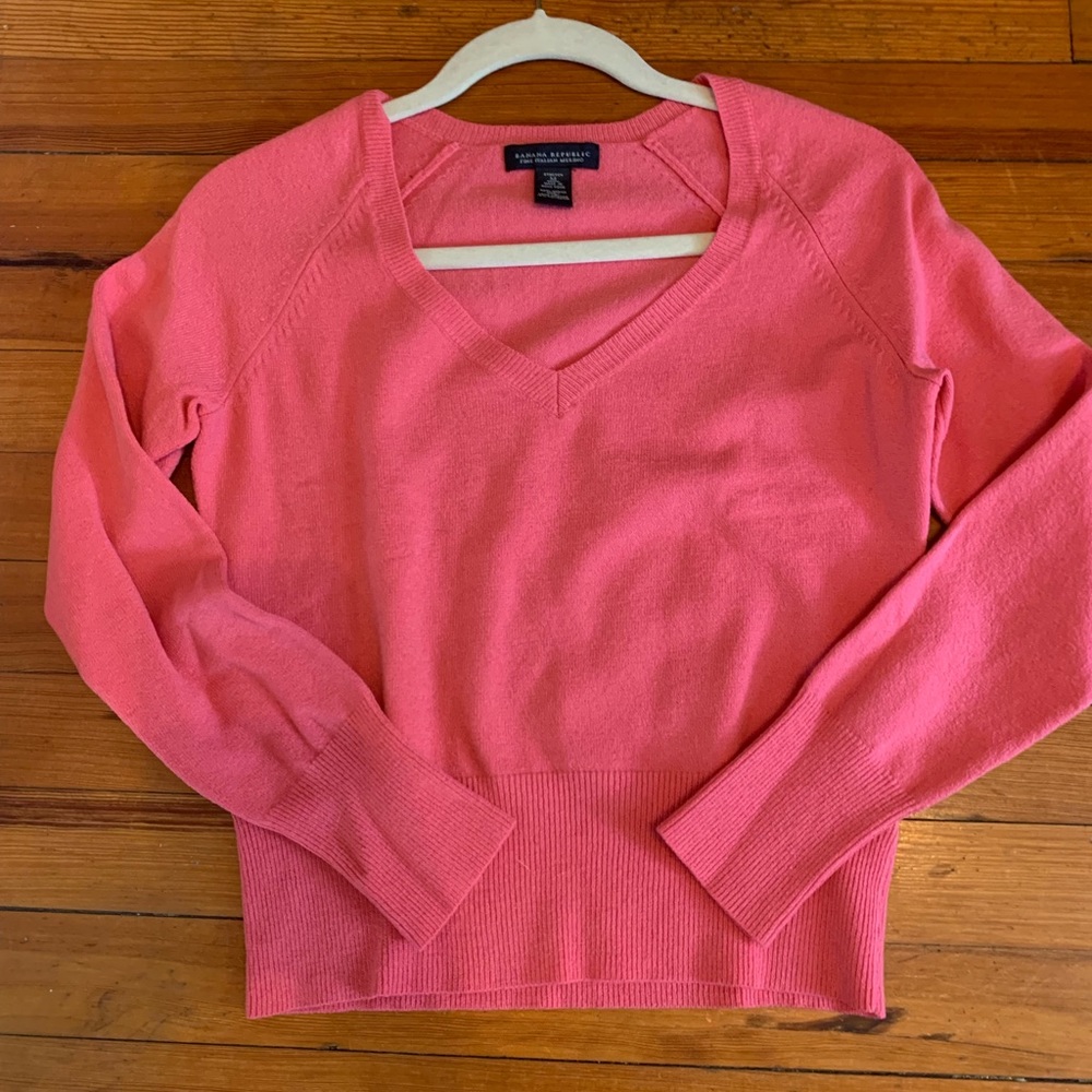 Banana Republic Pink Merino Sweater Size Medium